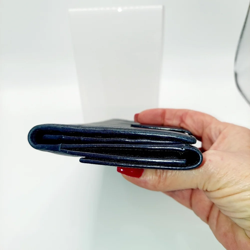 Bvlgari Black Lambskin Leather Long Wallet